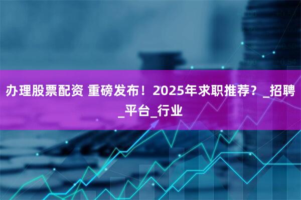 办理股票配资 重磅发布！2025年求职推荐？_招聘_平台_行业